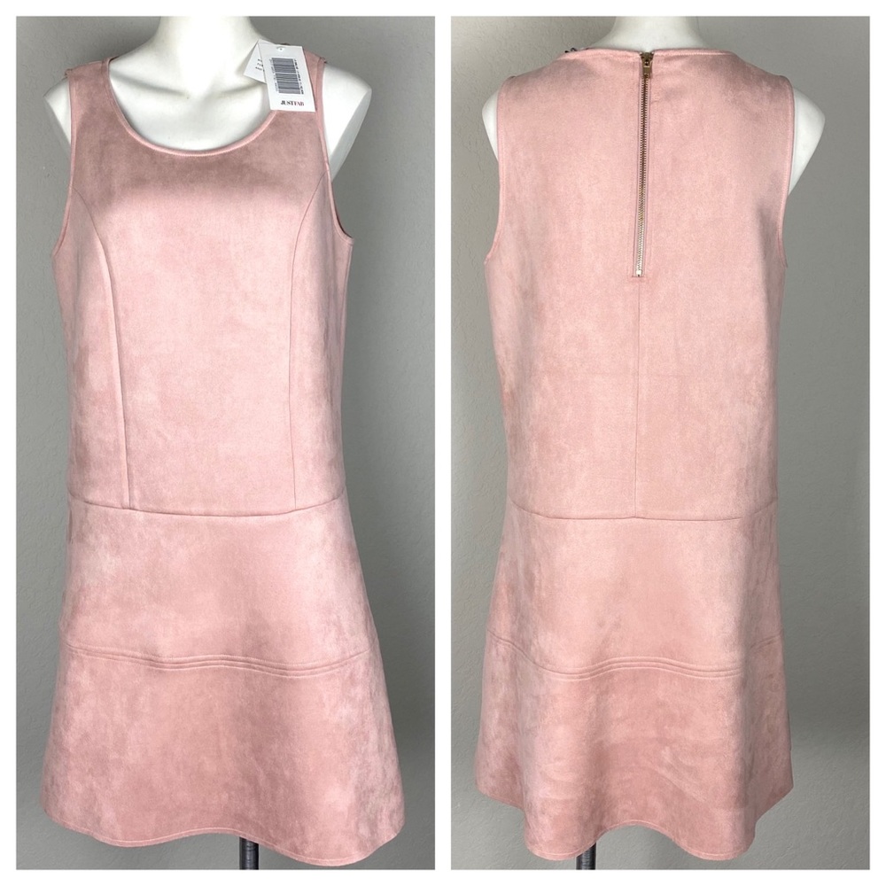 NWT Just Fab Mauve Suede Like Sleeveless Dress M